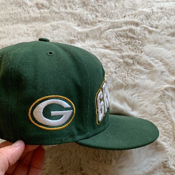 Vintage NFL‎ Green Bay Packers Football Embroidered New Era 59FIFTY Hat Sz 7 - Picture 6 of 11